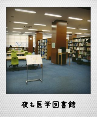 夜の医学図書館